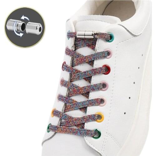 New Colorful No Tie Shoe laces Flat Elastic Laces without ties Shoelaces for Sneakers Kids Adult Quick Shoe lace cordones elasti