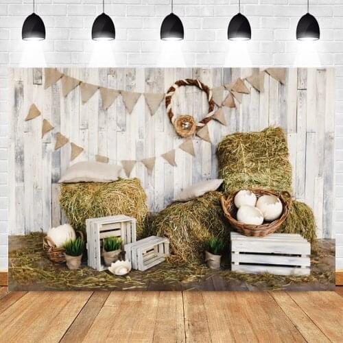 Yeele Easter Farm Barn Hay Bales Wood Floor Baby Portrait Photography Backdrop Vinyl Background For Photo Studio Photophone Prop