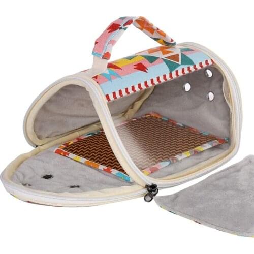 Bird Carrier Parrot Hamster Travel Bag Breathable Cockatiel Conure Outgoing Bag Chinchilla Ferret Carrying Bag for Guinea W3JE