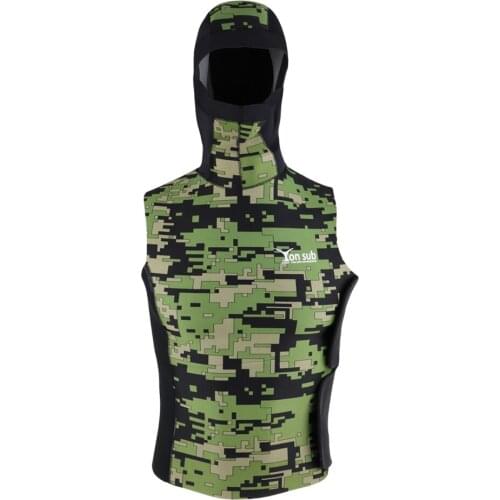 Stretch 2mm Neoprene Wetsuit Jacket Top & Hood for Scuba Diving Surfing Kayaking Winter Swimming Snorkeling