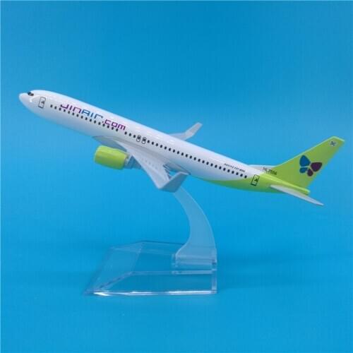 16CM Airplane Korea Jin Air Boeing B737 Diecast Metal Alloy Plane Aircraft Model Toys Kids Gift Collectible