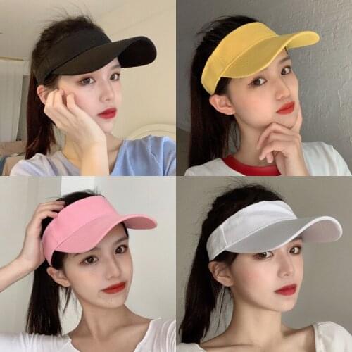 Spring summer Sports Sun Cap Men' Cap Women Adjustable cotton Visor UV Protection Top Empty Tennis Golf Running Sunscreen Gorros