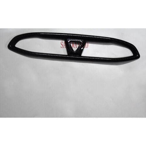 Car Styling fit For Hyundai Santa Fe 2019 2020 Accessories Carbon Fiber Center Control Air Condition Flow Vent Outlet Cover Trim