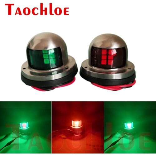 2Pcs 12V LED Running Light For Boat Navigation Lights Red Green Port Lamps Yacht Accessories