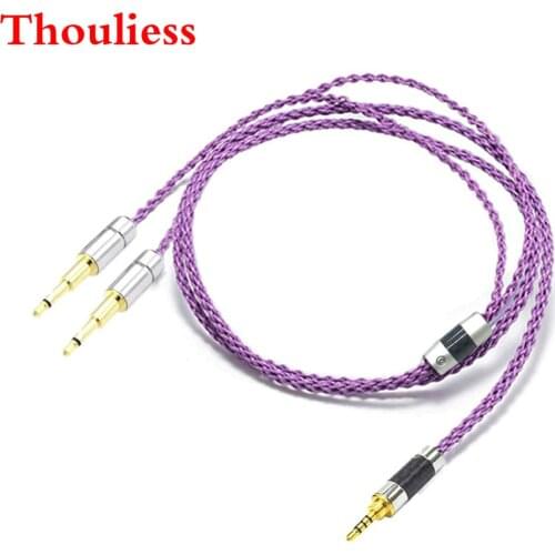 Thouliess HIFI 7n OCC Silver Plated Headphone Replacement Upgrade Cable for OPPO PM-1 PM-2 HE1000 400S 560 D477 HD497 HD212 PRO
