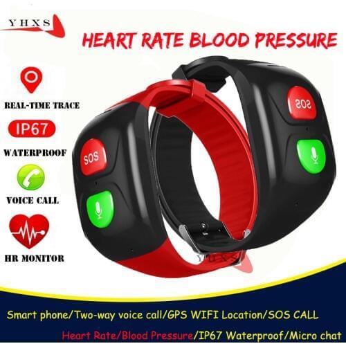 Smart GPS WIFI Location Trace Watch Bracelet Kid Student Elder Men Heart Rate Blood Pressure Monitor SOS Phone Band Smartwatch