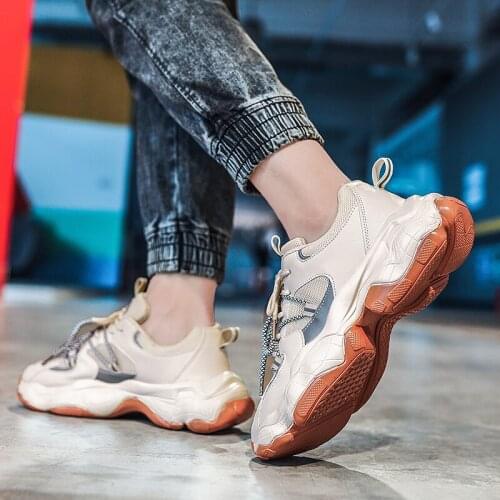 Custom Colorful Mens Sneakers 2020 New Fashion Breathable Men Chunky Shoes Trainers Street Style Male Footwear Casual Walking