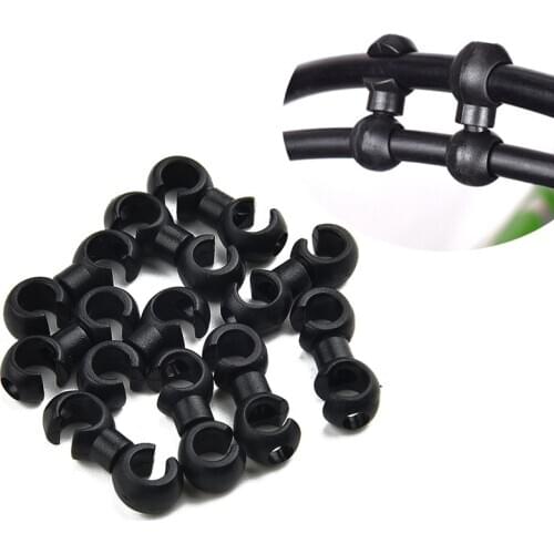 ​10pcs S Shaped Hook Clips Rotating Bike Brake Gear Cross Cable Tidy Clip Tool for MTB City Road Folding Bike Fixed Gear Bicycle