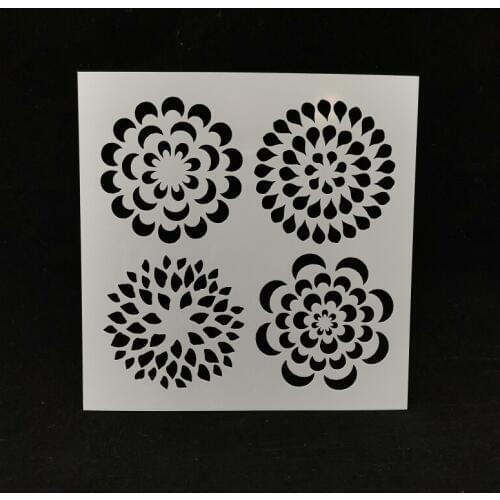 13*13 Flowers pvc Layering Stencils for DIY Scrapbooking/photo album Decorative Embossing DIY Paper Cards Crafts