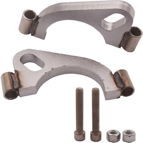2.5" Universal Mild Steel Flange Exhaust Pipe 2 bolt oval Cat Back Header