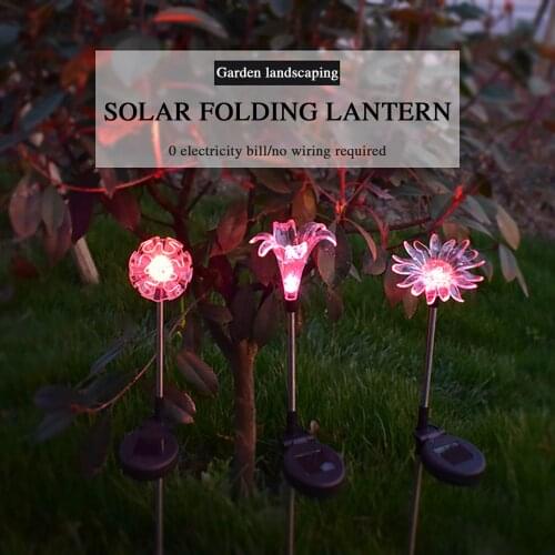 Lawn Lamps Garden Lights Colorful 3pcs Durable Waterproof 75cm Long Discoloration Plastic For Patio Stainless Steel 3Pcs