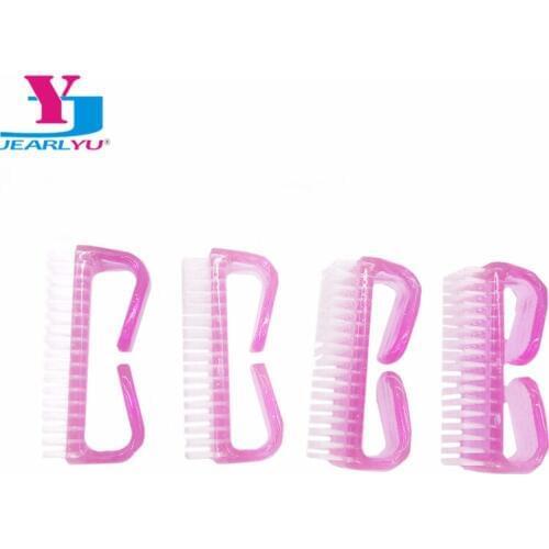 New 4Pcs/lot Big Nail Art Brush Pink Hot Selling Cleaning Tools Handle Scrubbing Remove Dust Plastic UV Gel Professional Cleaner