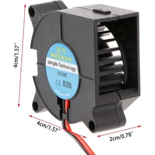 40mmx40mmx20mm DC 12V 2-Pin Brushless Cooling Cooler Centrifugal Blower Fan 4020