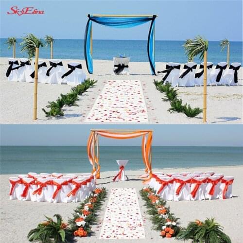 5/10m Sheer Crystal Organza Tulle Roll Fabric Flowers Arch Wedding Party Decoration Organza Chair Sashes Wedding Curtains 6z