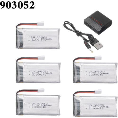 3.7v 1800mAh Rechargeable Battery for KY601S SYMA X5 X5S X5C X5SC X5SH X5SW M18 H5P RC Drone Parts 3.7v Battery Charger Set