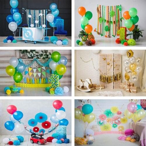 Avezano Birthday Party 1 th Newborn Child Balloon Car Gold Star Fruit Decor Backdrop Photo Background Custom Photography Studio