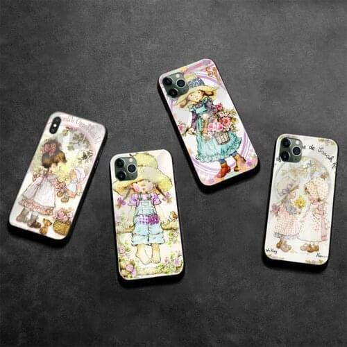 Lovely Cartoon Sarah Kay Phone Case Tempered Glass For iPhone 12 Pro Max Mini 11 Pro XR XS MAX 8 X 7 6S 6 Plus SE 2020 cover