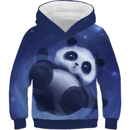 New 2020 Children Cartoon 3D Hoodies Boys Girl Lovely Panda Anime Print Hooded Sweatshirts Kids Pullovers Clothes 4-13 Years Old
