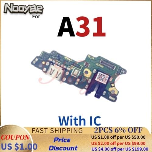 For Oppo A31 USB Dock Charger Port Charging Plug Flex Cable Connect Microphone MIC Board headphone audio Jack