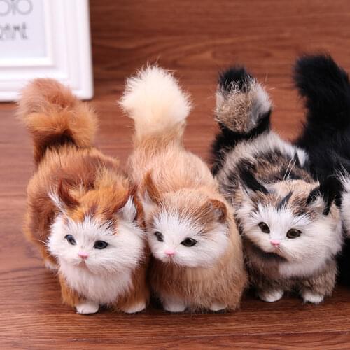 Simulation Plush Cat Toys Kids Plush Stuffed Cat Doll Baby Recolonization Ability Toy Children Birthday Gift