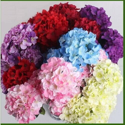 15CM/5.9" Artificial Hydrangea Decorative Silk Flower Head For Wedding Wall ArchDIY Hair Flower Home Decoration accessory props