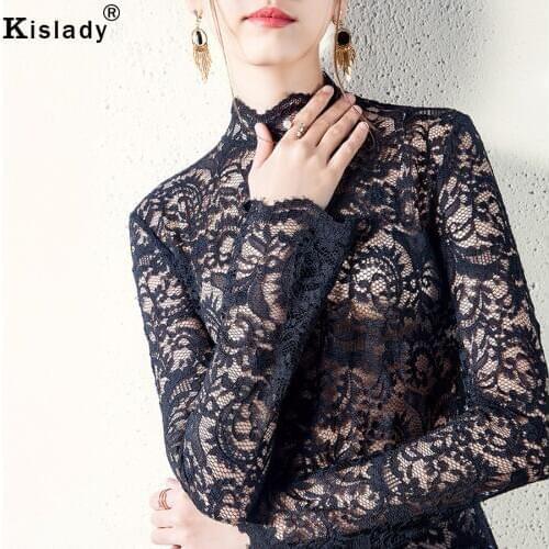 Kislady Blusas Mujer De Moda 2020 Spring Hollow Out Sexy Long Sleeve Women Blouses Transparent Fashion Harajuku korean Clothes