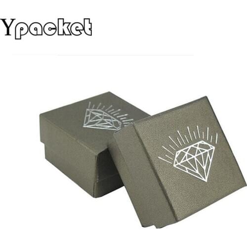 Square jewelry organizer box Engagement Ring For Earrings Display Gift Box Holder Coffe color 5x5x3cm