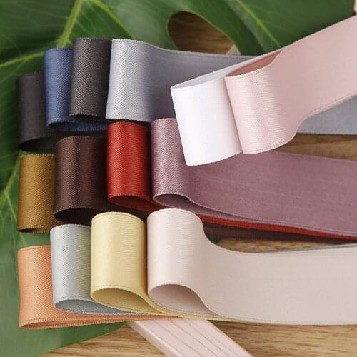 DIY Craft Ribbon For Bows High Density Polyester Ruban Satin Tape 1/4" 3/8" 5/8" 1" 1-1/2" Inch Christmas Packaging Decoration