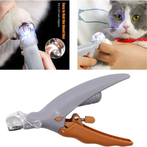 Pet Nail Clipper, Pet Nail Scissor Safe with LED Light, Pet Grooming Nail Care Tool Great for Dogs Cats and Small Animals