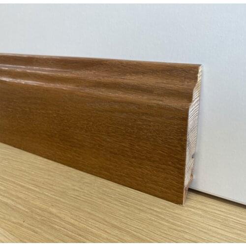* * * Lot STOCK * * * 10ml baseboard ducal in Pine solid wood oak veneer dyed light walnut 15x95x2500