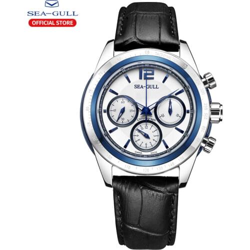 Seagull 2020 Mens Mechanical Manual Watch Multifunctional Sports Chronograph Business Casual Sapphire Mechanical Watch 219.311