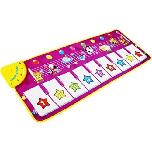 Musical Mat, Baby Early Education Music Piano Keyboard Carpet Animal Blanket Touch Play Safety Learn Singing funny Toy for Kids