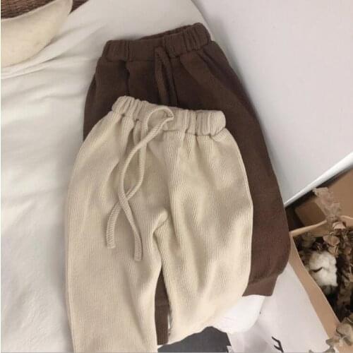 2021 new girls boys long pants cotton autumn cool kids pants