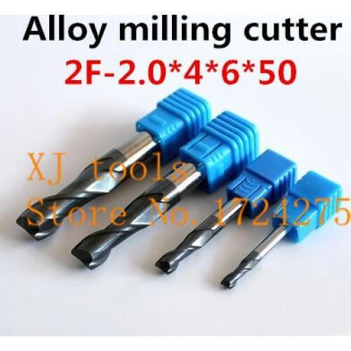 New HRC50 Alloy milling cutter 2F-2.0 Micro Solid Carbide End Mill CNC Milling Cutter Tool Bits For Steel Milling Free Delivery