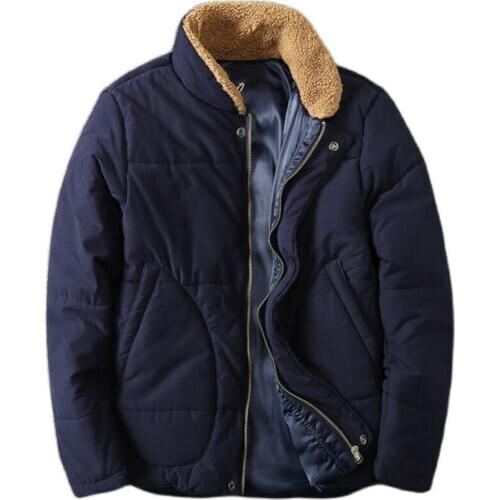 Autumn Winter Warm Men Coats Simple Warm Army Bomber Jackets and Coat For Mans Business Style Suit Coat Dad Jacket Retro Fresh