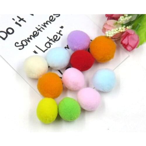 100PCS/LOT Dazzling Hairballs WITHOUT CLIP Girl Hair Accessory Bow For DIY Headdress Semi-finished Products 2019 Accessories