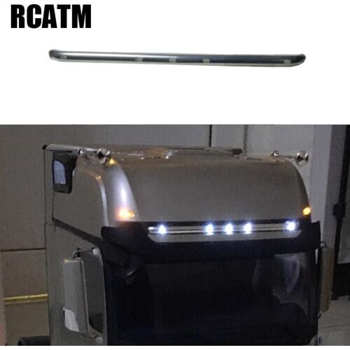 Metal Aluminum Alloy Front Head LED Decorative Light For 1/14 Tamiya RC Truck BenZ Actros 56348 1851 56335 DIY