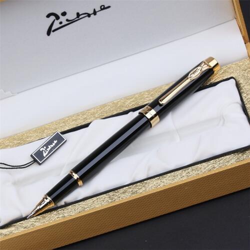 Pimio 933 Luxury Gold Metla Roller Ball Pen with 0.5mm Black Ink Refill Ballpoint Gift Pens for Writing Stationery Free Shipping