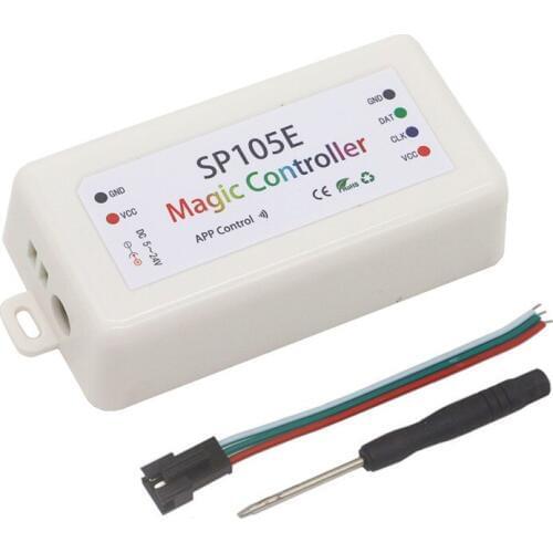 SP105E 4.0 2048 Pixels Controller APP Control via Magic LED RGB RGBW Controller For WS2812B WS2813 SK6812 Strip Lights DC5-24V