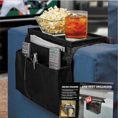 Sofa Arm Rest Storage Bag Foldable Remote Control Hanging Bag For Chair Couch Armrest Bedside Magazine Phone Storage Organizer