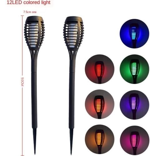 1pcs led solar garden light outdoors Ground lamp Flame Waterproof Garden Decoration Landscape Lawn Lamp Path Lighting Spotlight