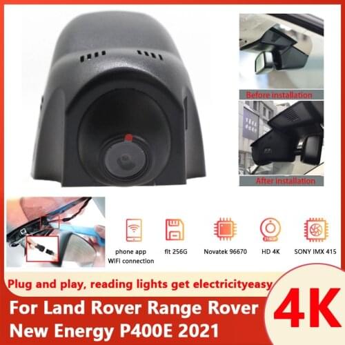 4K Plug and play Car Video Recorder Dash Cam Camera For Land Rover Range Rover New Energy P400E 2021 Control by Mobile Phone App