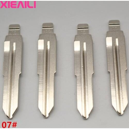XIEAILI 50Pcs 07# Metal Blank Uncut Flip KD Remote Key Blade For Mitsubishi Right Blade S175