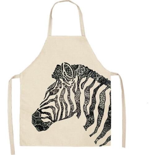 1Pcs Owl Deer Animal Kitchen Apron for Adults Cotton Linen Bibs Household Cleaning Pinafore Home Cooking Aprons apron for men