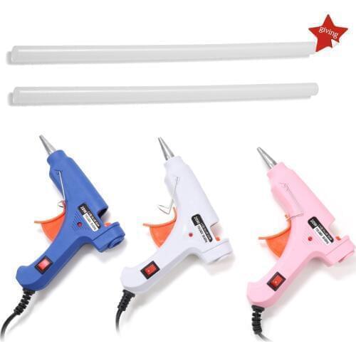 1Pcs/Lot 20W Hot Melt Glue Gun With Glue Stick Mini Guns Electric Heat Temperature Repair Tool for DIY Handicraft Jewelry Making