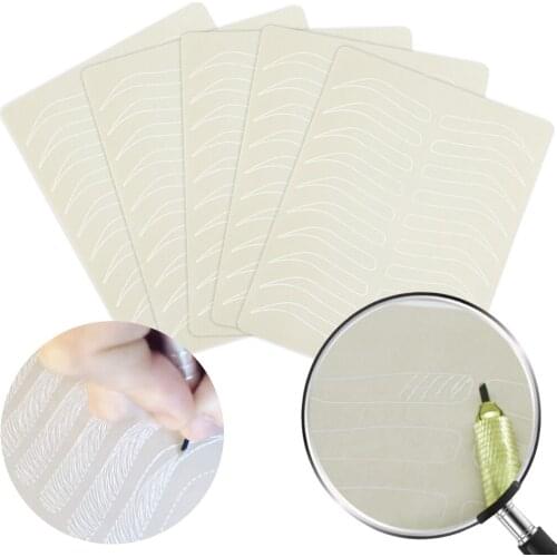 3/5/10/20Pcs Eyebrow Tattoo Practice Skin Microblading Supplies Permanent Makeup Eyebrow Artificial Leather Tattoo Accesories