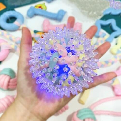 3.5” Squeak & Light Balls Dog Toy - Cleans Teeth And Promotes Dental And Gum Health For Your Pet