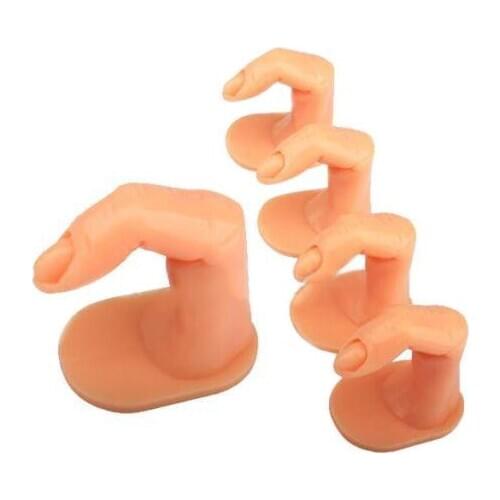 5 Pcs Display Tool Fake Nail Art Tips Practice Training Fingers Models Nail Art Tool False Tips Nail Training Fingers