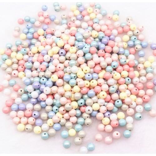 8mm Colorful ABS Pearls Beads With Hole Acrylic Imitation Pearls Round Beads DIY For Jewelry Making Craft Garment Sewing