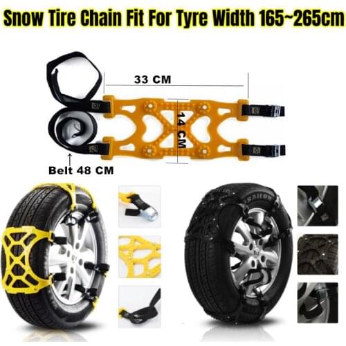 TPU Snow Tire Chain Universal Car SUV Wheel Tyre Anti Slip Belt For Snow Mud Road Car Tire Anti-skid Chains Emergency Skid Chain